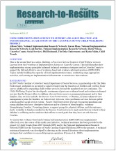 Using Implementation Science to Support and Align Practice and System Change: A Case Study of the Catawba County Child Wellbeing Project