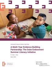 A Multi-Year Evidence Building Partnership: The Duke Endowment Summer Literacy Initiative