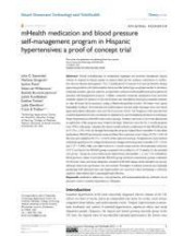 MHealth Medication and Blood Pressure Self-Management Program in Hispanic Hypertensives: A Proof of Concept Trial