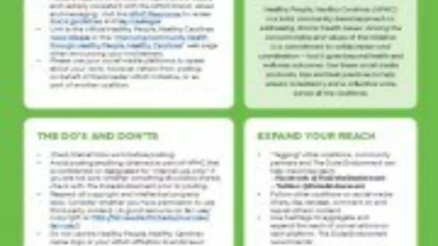 Social Media Guidelines - Healthy People, Healthy Carolinas