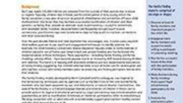 Executive Summary: A Rigorous Evaluation of Family Finding in North Carolina