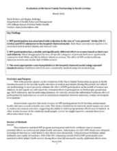 Full Report: Evaluation of the Nurse Family Partnership in North Carolina
