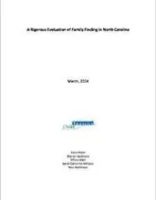 Full Report: A Rigorous Evaluation of Family Finding in North Carolina